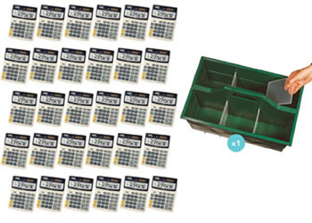 Calculators & Caddy – 8 Digits – Set of 30