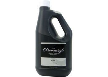 Chromacryl Acrylic Paint – Black 2 Litre