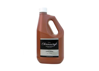 Chromacryl Acrylic Paint – Burnt Sienna 2 Litre