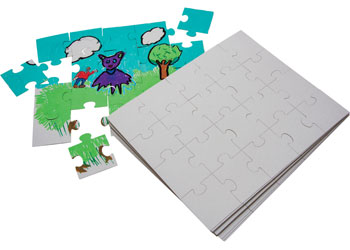 Blank Cardboard Puzzles – Pack of 20