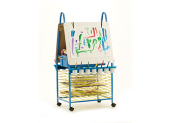 20 Layers Art Drying Rack for Classroom | Functional & Mobile Paint Drying Rack with Wheel, Black