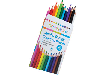 Jumbo Triangular Coloured Pencils – Pack of 12