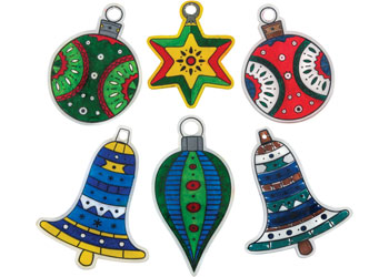 Christmas Shrink Film Decorations – Pack of 12