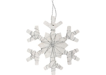 Wooden Snowflake Decorations – Pack of 20