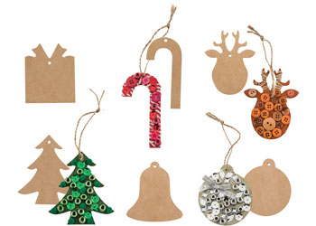 Wooden Christmas Ornaments – Pack of 30