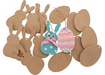 Wooden Easter Ornaments – Pack of 30