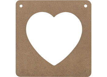 Wooden Hanging Heart Frame – Pack of 10