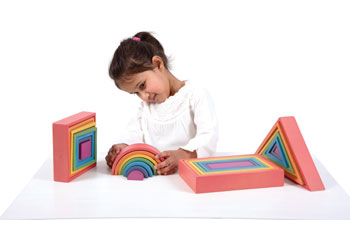 Rainbow Architect Blocks Set – 28 pieces