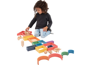 Rainbow Architect Blocks Set – 28 pieces