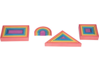 Rainbow Architect Blocks Set – 28 pieces