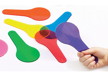 Colour Paddles Plastic – Set of 18
