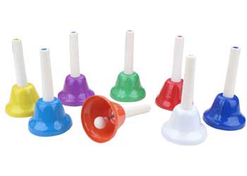 Rainbow Music Bells – Set of 8