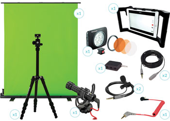 iOgrapher for iPad Mini 4 Film Making Kit & Green Screen