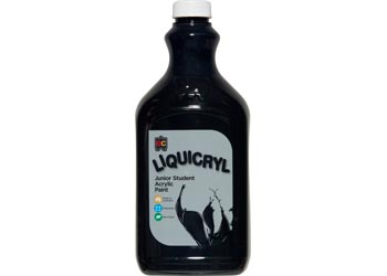 Liquicryl Acrylic Paint – Black 2 Litre