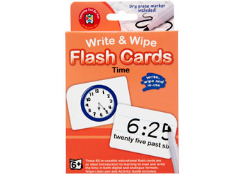 Write & Wipe Flash Cards – Time