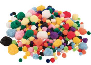 Pom Poms Assorted Colours & Sizes – Pack of 300