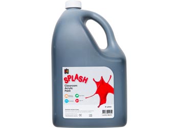 Splash Acrylic Paint -Liquorice Black 5 Litre