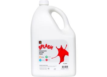 Splash Acrylic Paint – Snowball White 5 Litre