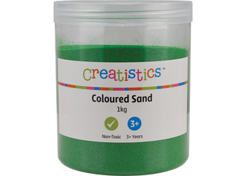 Creatistics Coloured Sand Green – 1kg Tub