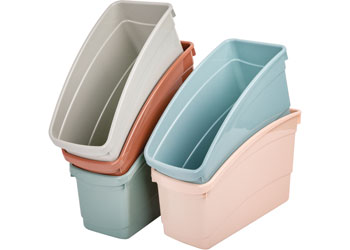 Plastic Book and Storage Tub – Coral