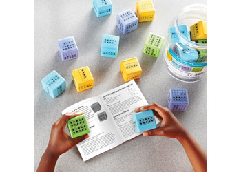 Colourful Foam Ten Frames Dice – Set of 12 - MTA Catalogue