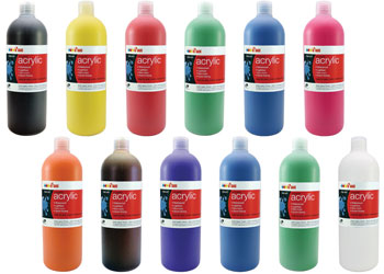 Student Acrylic Paint 1L – Set of 12