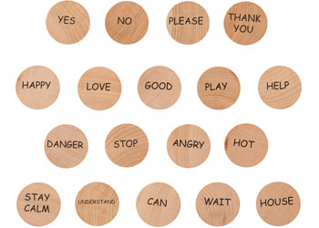 Auslan Sign Language Wooden Discs