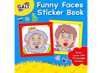 for sale online Galt Funny Faces Sticker Book 70 Reusable Stickers 