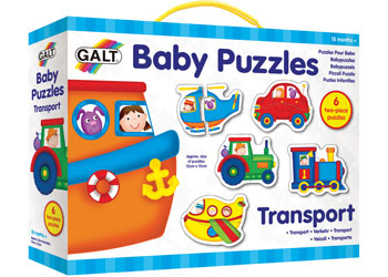 Galt – Baby Puzzles – Transport – 6pk - MTA Catalogue