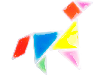 Liquid Filled Tangram Shapes – 7 Pieces