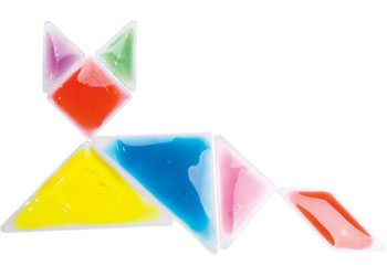 Liquid Filled Tangram Shapes – 7 Pieces