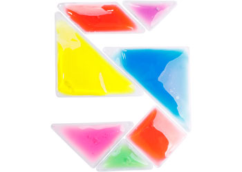 Liquid Filled Tangram Shapes – 7 Pieces