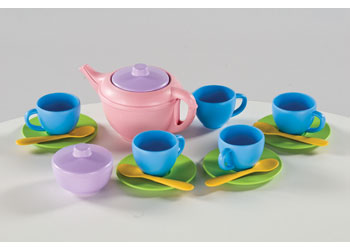 Green Toys Recycled Plastic Tea, Cookware & Dining Set – 41 pieces
