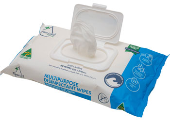 Biodegradable Hospital Grade Disinfectant Wipes – Pack of 80