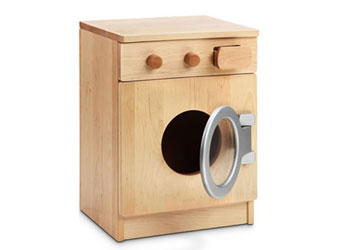 wooden play washing machine