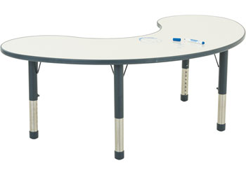 Ergerite Whiteboard Group Table – 154cm – 38-60cm high