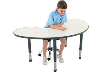 Ergerite Whiteboard Group Table – 154cm – 52-74cm high
