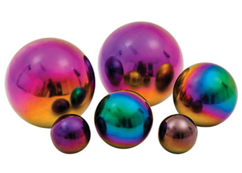 rainbow christmas balls