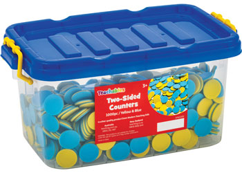 Two-Coloured Counters Yellow & Blue – 1000pc