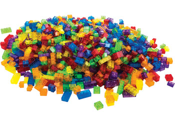 Teachables – Small Translucent Building Blocks – 1000 pieces