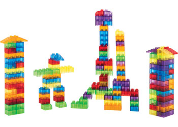 Teachables – Large Translucent Building Blocks – 180 pieces - MTA Catalogue