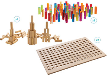 Teachables – Wooden Peg Board Kit – 352 pieces – A2