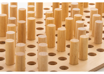 Teachables – Wooden Cylinders – 70 pieces