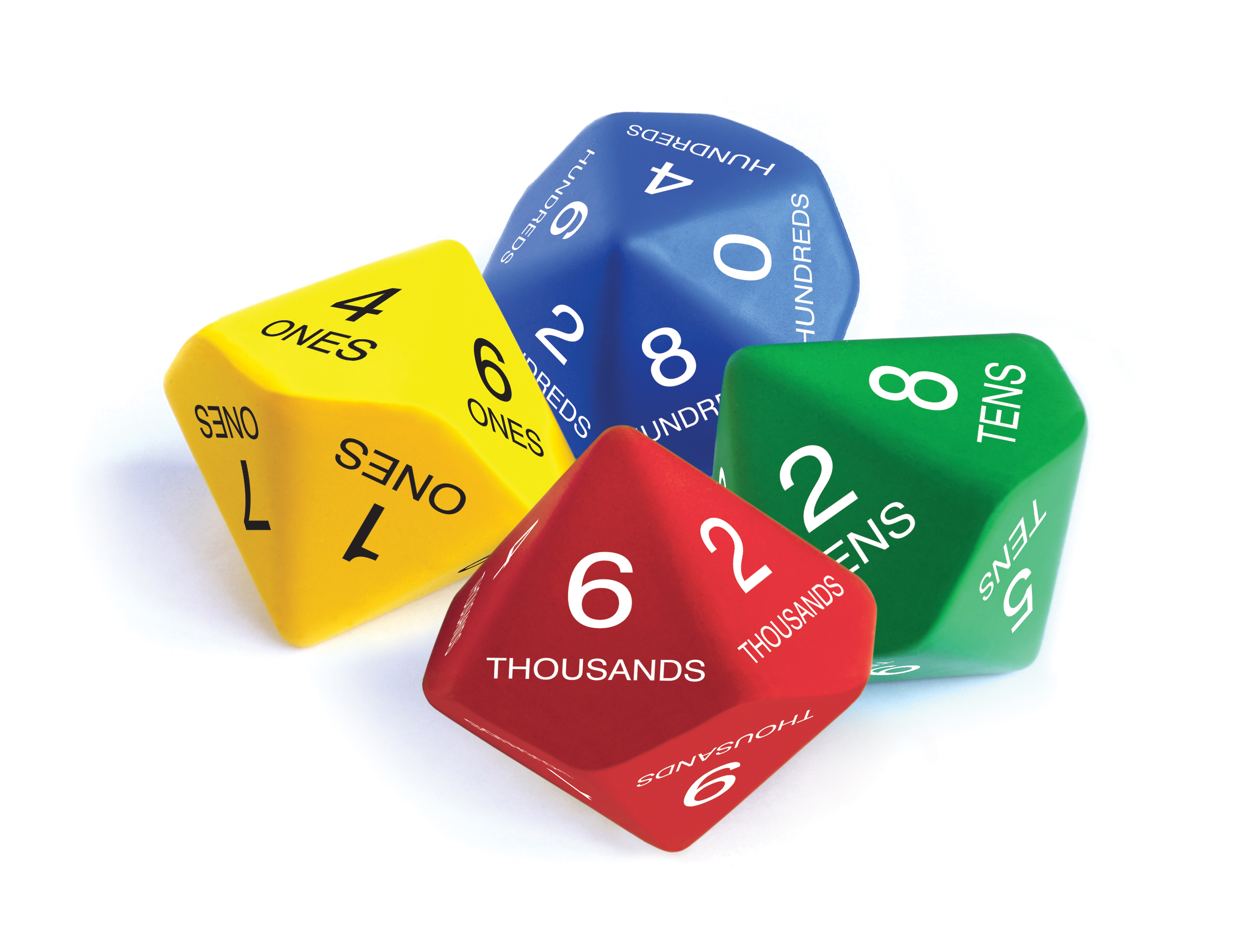 Place Value Dice – Set of 4 - MTA Catalogue