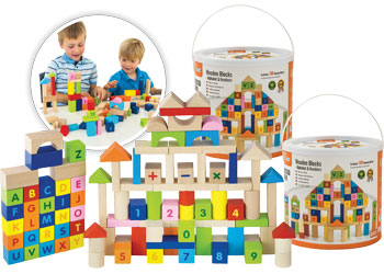 TimberBlocks - 100 Piece Wooden Block Set