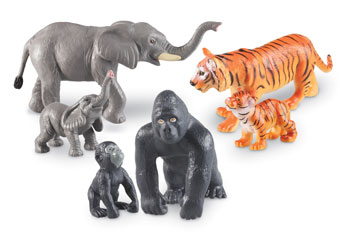 Jumbo Jungle Animal Families – 6 pieces