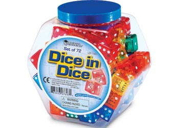 Dice In Dice – Set of 72 dice in jar