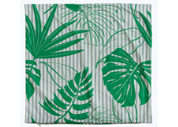 MTA Spaces – Stripes & Leaves Cushion Cover – 50cm