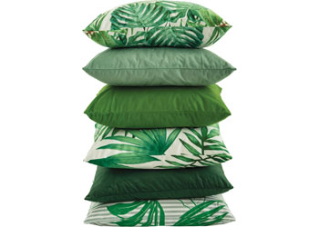 MTA Spaces – Stripes & Leaves Cushion Cover – 50cm