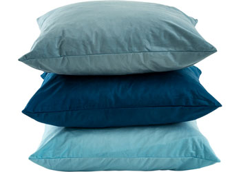 MTA Spaces – Plain Blue Cushions – Set of 3